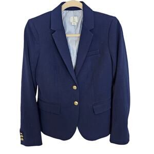 J By J. Crew Blazer Women 2 Navy Blue Blazer Jacket Women Peak Lapel Suit Lined